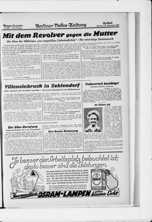 Berliner Volkszeitung vom 30.09.1930