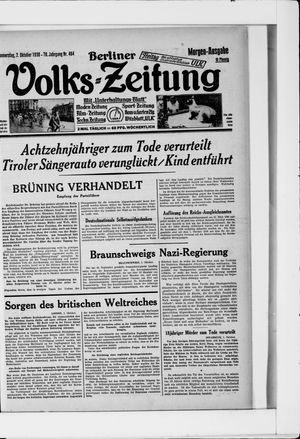 Berliner Volkszeitung vom 02.10.1930