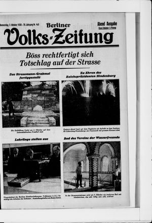 Berliner Volkszeitung on Oct 2, 1930