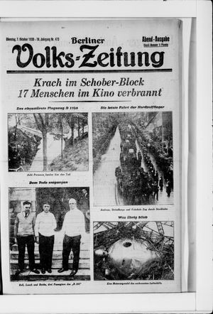 Berliner Volkszeitung vom 07.10.1930