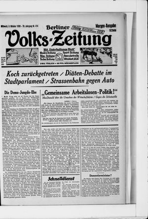 Berliner Volkszeitung vom 08.10.1930