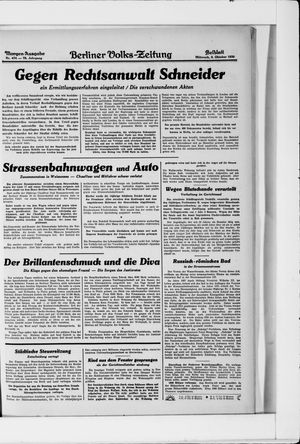 Berliner Volkszeitung vom 08.10.1930