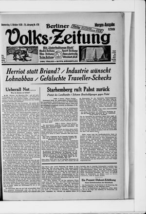 Berliner Volkszeitung vom 09.10.1930