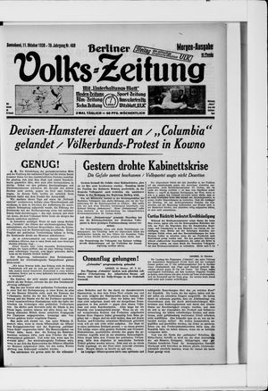 Berliner Volkszeitung vom 11.10.1930