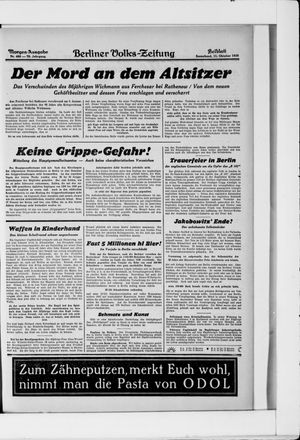 Berliner Volkszeitung vom 11.10.1930