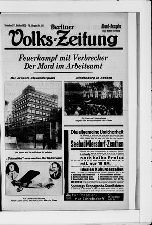 Berliner Volkszeitung vom 11.10.1930