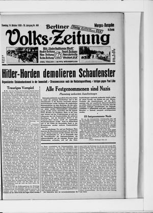 Berliner Volkszeitung vom 14.10.1930