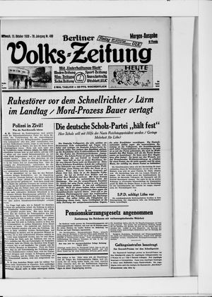 Berliner Volkszeitung vom 15.10.1930