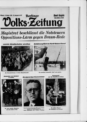 Berliner Volkszeitung vom 15.10.1930