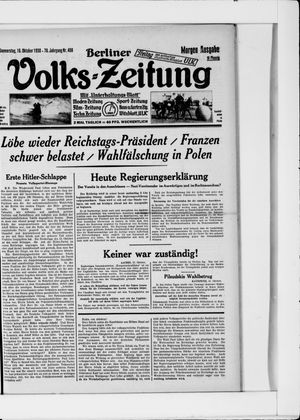 Berliner Volkszeitung vom 16.10.1930