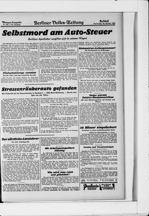 Berliner Volkszeitung vom 16.10.1930