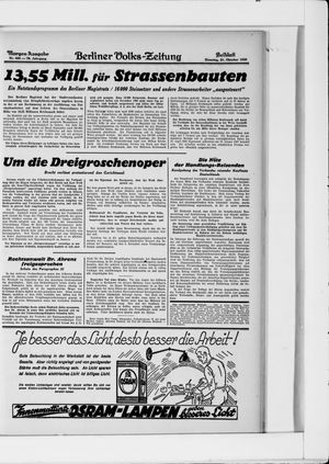 Berliner Volkszeitung vom 21.10.1930