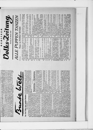 Berliner Volkszeitung vom 21.10.1930