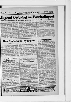 Berliner Volkszeitung vom 26.10.1930