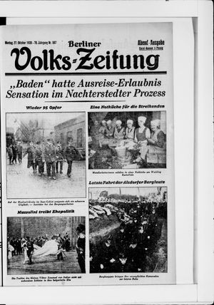 Berliner Volkszeitung vom 27.10.1930
