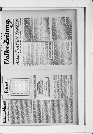 Berliner Volkszeitung on Oct 30, 1930
