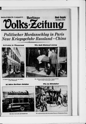 Berliner Volkszeitung on Oct 30, 1930