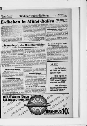 Berliner Volkszeitung vom 31.10.1930