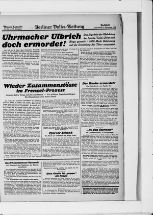 Berliner Volkszeitung vom 01.11.1930