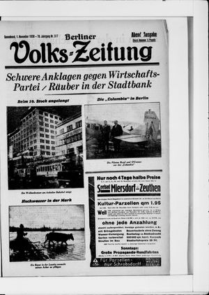 Berliner Volkszeitung on Nov 1, 1930