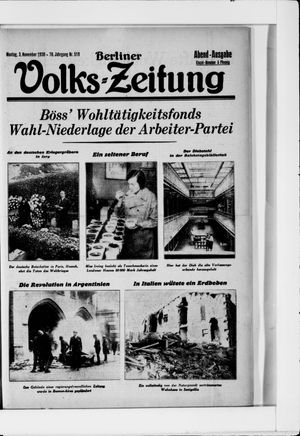 Berliner Volkszeitung vom 03.11.1930