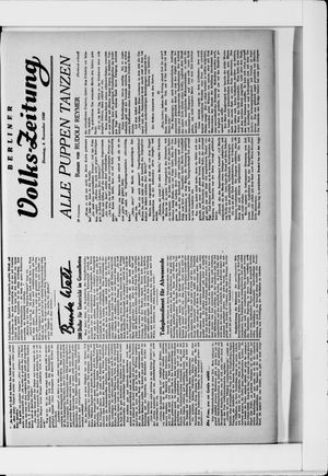 Berliner Volkszeitung vom 04.11.1930