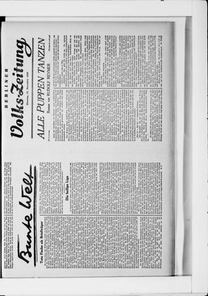 Berliner Volkszeitung vom 11.11.1930