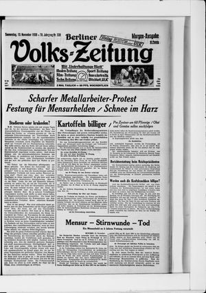 Berliner Volkszeitung vom 13.11.1930