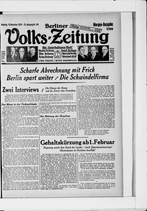 Berliner Volkszeitung vom 18.11.1930