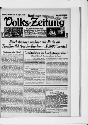 Berliner Volkszeitung on Nov 19, 1930