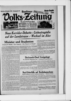 Berliner Volkszeitung on Nov 20, 1930