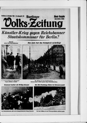 Berliner Volkszeitung vom 22.11.1930