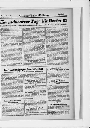 Berliner Volkszeitung vom 26.11.1930