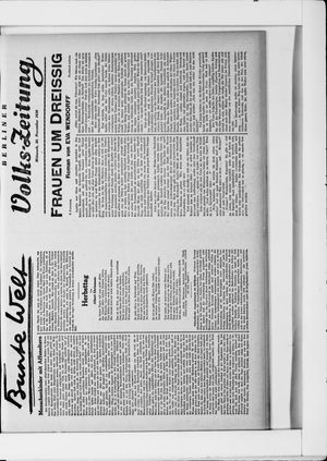 Berliner Volkszeitung vom 26.11.1930