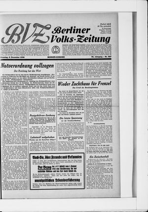 Berliner Volkszeitung vom 02.12.1930