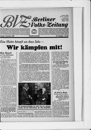 Berliner Volkszeitung vom 07.12.1930