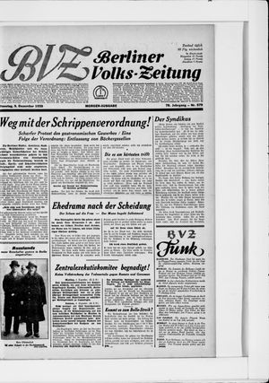 Berliner Volkszeitung vom 09.12.1930