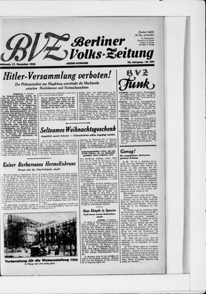 Berliner Volkszeitung vom 17.12.1930
