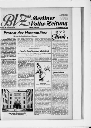 Berliner Volkszeitung vom 19.12.1930