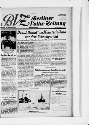 Berliner Volkszeitung vom 24.12.1930