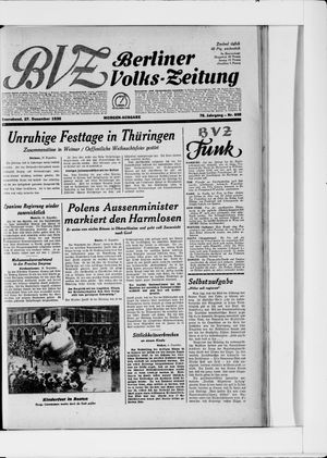 Berliner Volkszeitung vom 27.12.1930