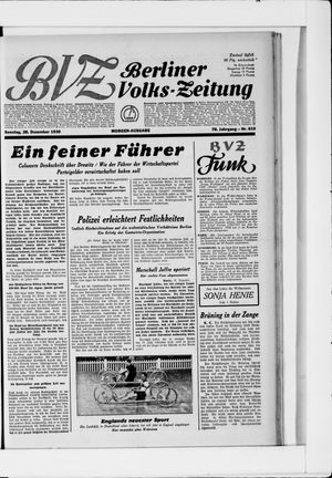 Berliner Volkszeitung vom 28.12.1930