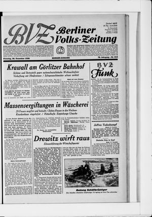Berliner Volkszeitung vom 30.12.1930