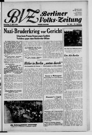 Berliner Volkszeitung vom 07.04.1931