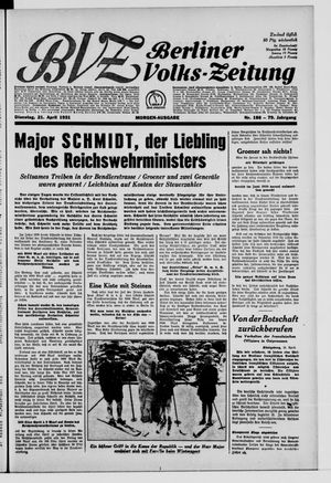 Berliner Volkszeitung on Apr 21, 1931