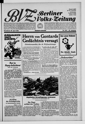 Berliner Volks-Zeitung vom 25.04.1931