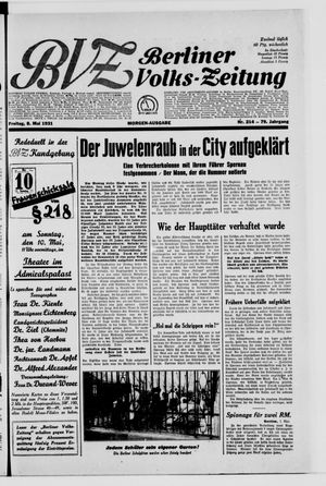 Berliner Volks-Zeitung vom 08.05.1931