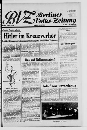 Berliner Volks-Zeitung vom 08.05.1931