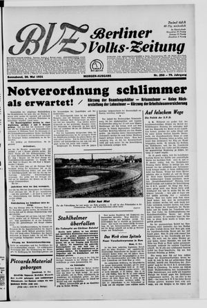 Berliner Volkszeitung vom 30.05.1931