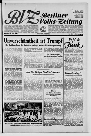 Berliner Volkszeitung on Jun 3, 1931